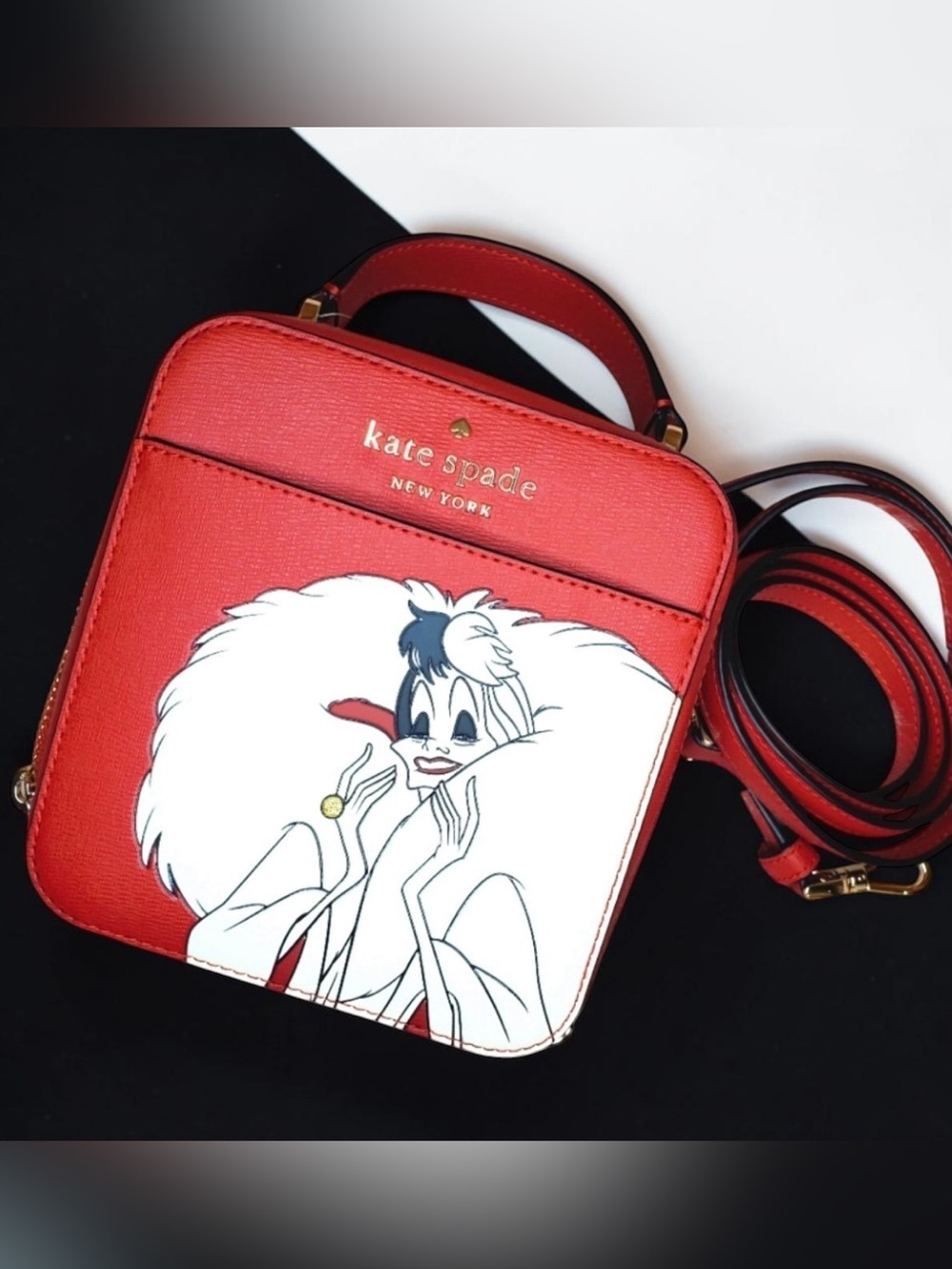 KATE SPADE x DISNEY Vanity Cruella Crossbody Bag. Detachable Strap. NWOT. - Picture 2 of 16